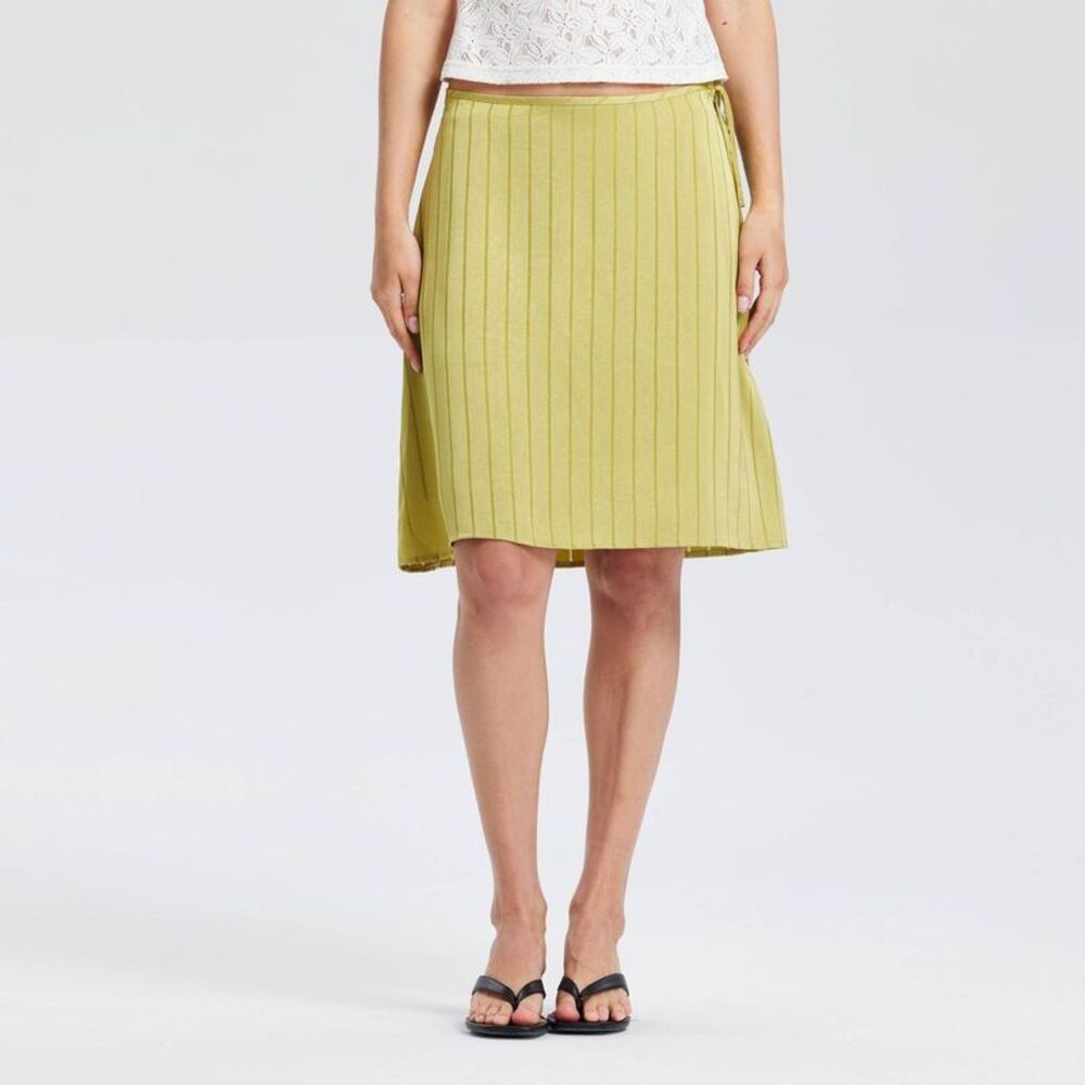 Women's Jacquard Slip Skirt - A New Day Green S